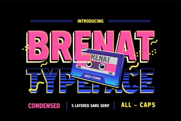 Brenat: The Modern Layered Display Font for Creative Professionals