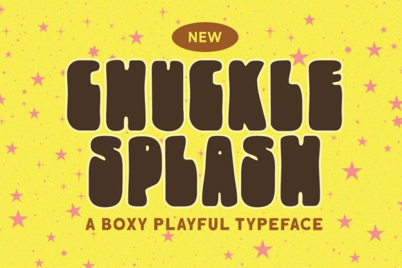 Chuckle Splash: A Boxy Display Font with Playful Character