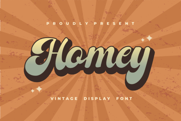 Homey: A Groovy Display Font with 70s Soul