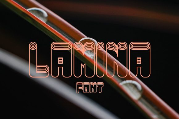 Lamina: A Modern Outlined Display Font for Impactful Design