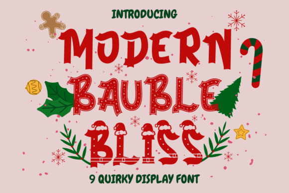 Modern Bauble Bliss: Your Go-To Festive Display Font