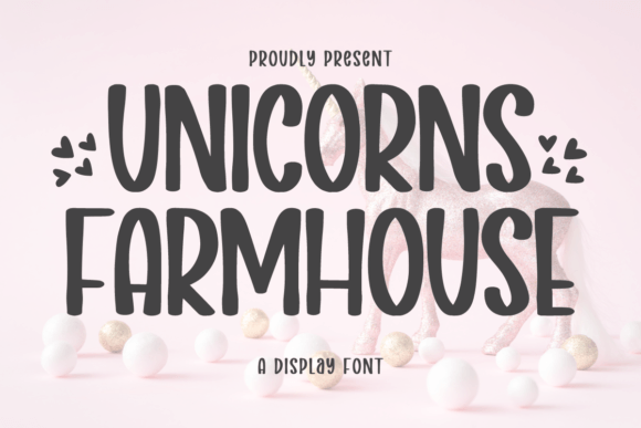 Unicorns Farmhouse: A Playful Display Font for Creative Projects